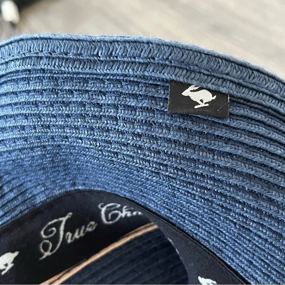 Pete Grimm Navy Blue Rounded Top Sun Hat Paper Moldable Rim